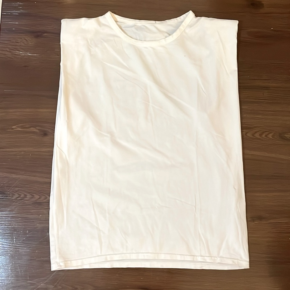 White Sleeveless Top